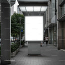 Blank Urban Advertising Billboard on Modern City Street