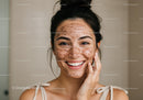 Young Woman with Fresh Skin in Skincare Routine and Facial Expression