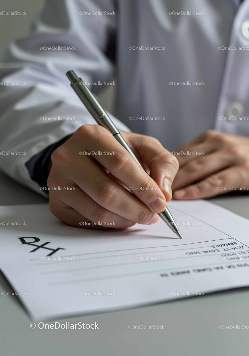 Businessman Signing Contract with Pen in Modern Office Setting