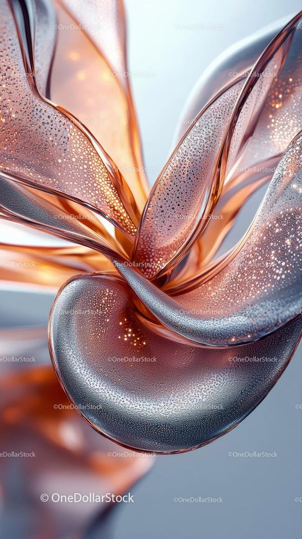 Elegant Abstract Glass Sculpture with Flowing Curves for Modern Decor