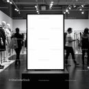 Blank Poster in Modern Fashion Boutique Interior