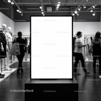 Blank Poster in Modern Fashion Boutique Interior
