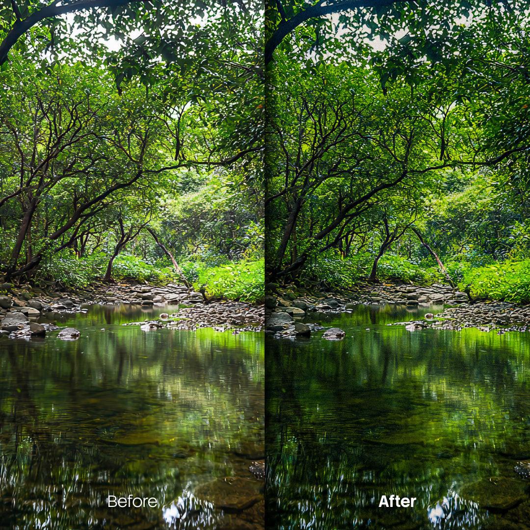 outdoor photography edit with Cinematic Nature Lightroom presets