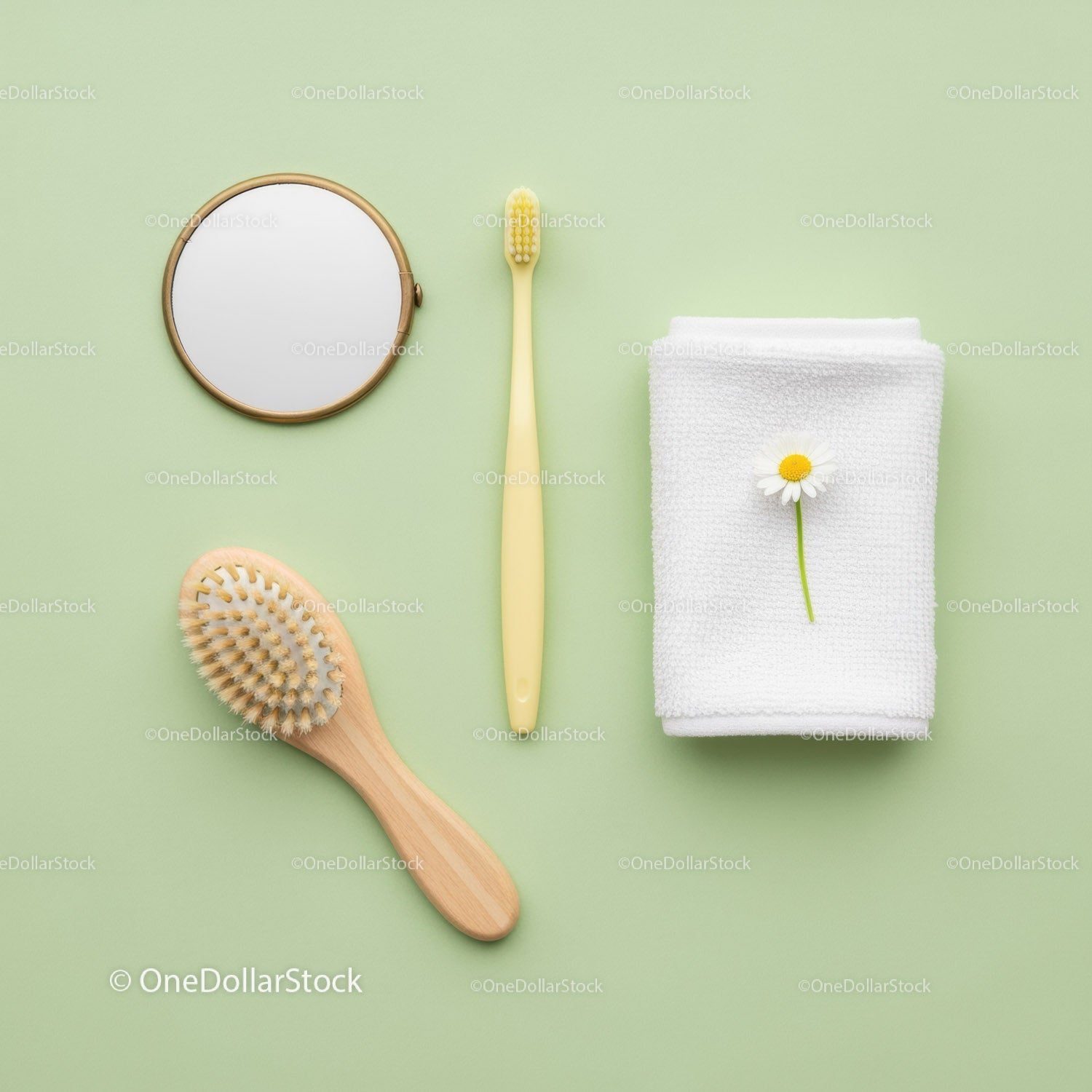 Minimalist bathroom essentials with natural decor accents