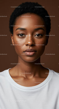 Close-up Portrait of an African Woman with Natural Style