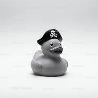 Cute Rubber Duck Wearing Pirate Hat with Skull and Crossbones