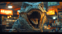 Realistic T-Rex Dinosaur Model in Museum Display