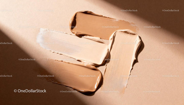 Swatches of Various Skin Tone Foundation Makeup Creams