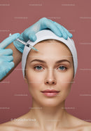 Woman Receiving Facial Injection for Skin Rejuvenation