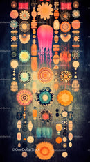 Colorful Jellyfish Wall Hanging with Bright Ocean-Inspired Design