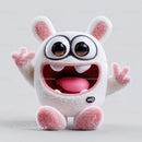 Futuristic Toy Robot with Large Eyes and Bunny Ears for Kids