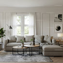 Bright Modern Living Room with Cozy Beige Sofa and Natural Light