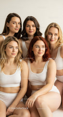 Group of Diverse Women Smiling and Showing Friendship in Studio