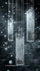 Elegant Hanging Ice Sculptures with Crystal Clear Frozen Art