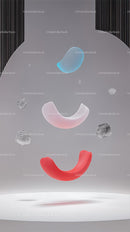 Colorful Clear Aligners Vector Set for Teeth Orthodontics