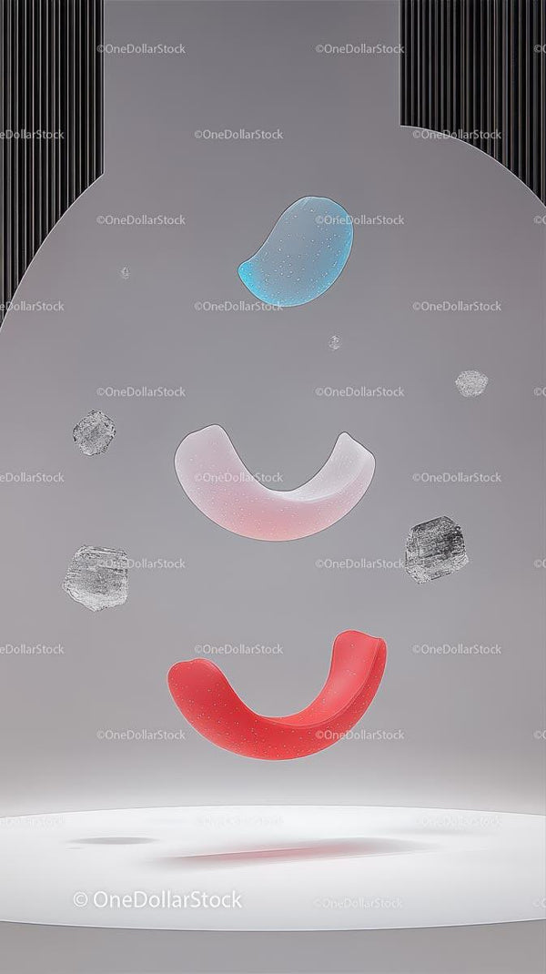 Colorful Clear Aligners Vector Set for Teeth Orthodontics
