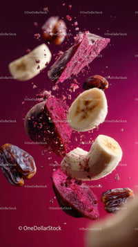 Fruit and Nut Explosion with Pomegranate Banana and Berries