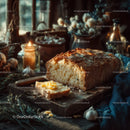 Rustic Homemade Bread on Wooden Board with Fresh Ingredients