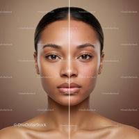 Close-Up Portrait of Young Woman with Clear Glowing Skin