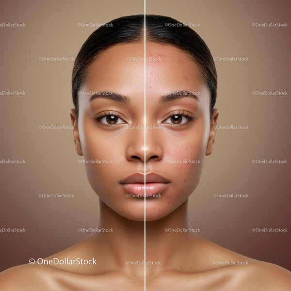 Close-Up Portrait of Young Woman with Clear Glowing Skin