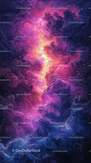 Vibrant Nebula in Deep Space with Cosmic Dust and Stars