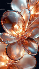 Elegant Glass Bubble Abstract with Warm Metallic Tones