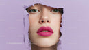Captivating Female Portrait with Vibrant Pink Lipstick