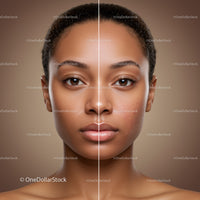 Close-up Portrait of a Beautiful Woman with Flawless Skin and Confident Expression