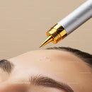 Professional Facial Skin Rejuvenation with Precision Needles and Gold Details