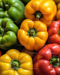 Colorful Bell Peppers in Vibrant Array for Healthy Eating