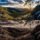 Before and after Burned Earth Lightroom preset edit
