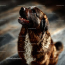 Close-up of a Happy Brown Dog with Joyful Expression