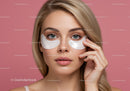 Woman with Eye Patches for Skincare Routine Beauty Portrait