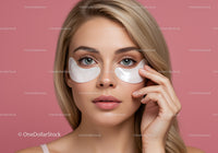 Woman with Eye Patches for Skincare Routine Beauty Portrait