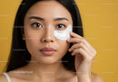 Young Woman Applying Facial Mask for Skincare Routine