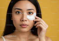 Young Woman Applying Facial Mask for Skincare Routine