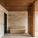 Modern Interior with Beige Walls and Wooden Ceiling Design