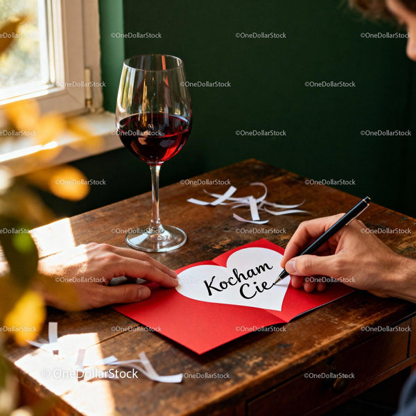 Handwriting a Romantic Valentine Card by Candlelight