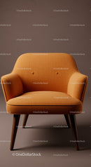 Mid-century Modern Orange Armchair