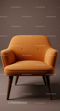 Mid-century Modern Orange Armchair