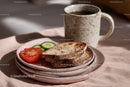 Rustic Breakfast with Toasted Bread Tomato Cucumber Coffee Mug