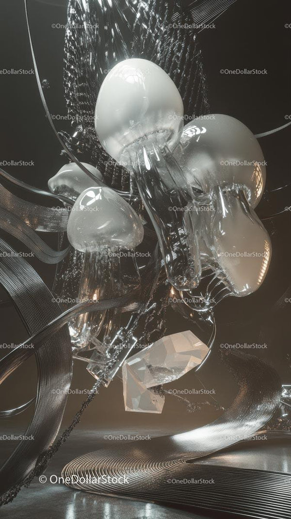 Modern Abstract Glass Sculpture for Contemporary Interior Decor