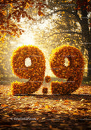 Autumnal representation of the 9.9 date in forest setting