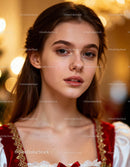 Portrait of Young Woman in Historical Costume with Soft Glow