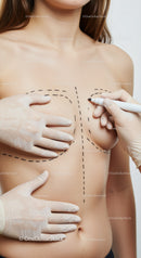 Female Breast Surgery Markings Before Augmentation or Lift