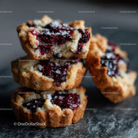 Berry Jam Cookies with Crispy Tart Shells and Sweet Filling