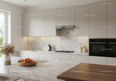 Modern Minimalist Kitchen with Marble Countertop and Wooden Accents