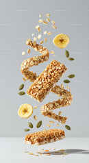 Flying Granola Bars with Oats Banana and Seeds