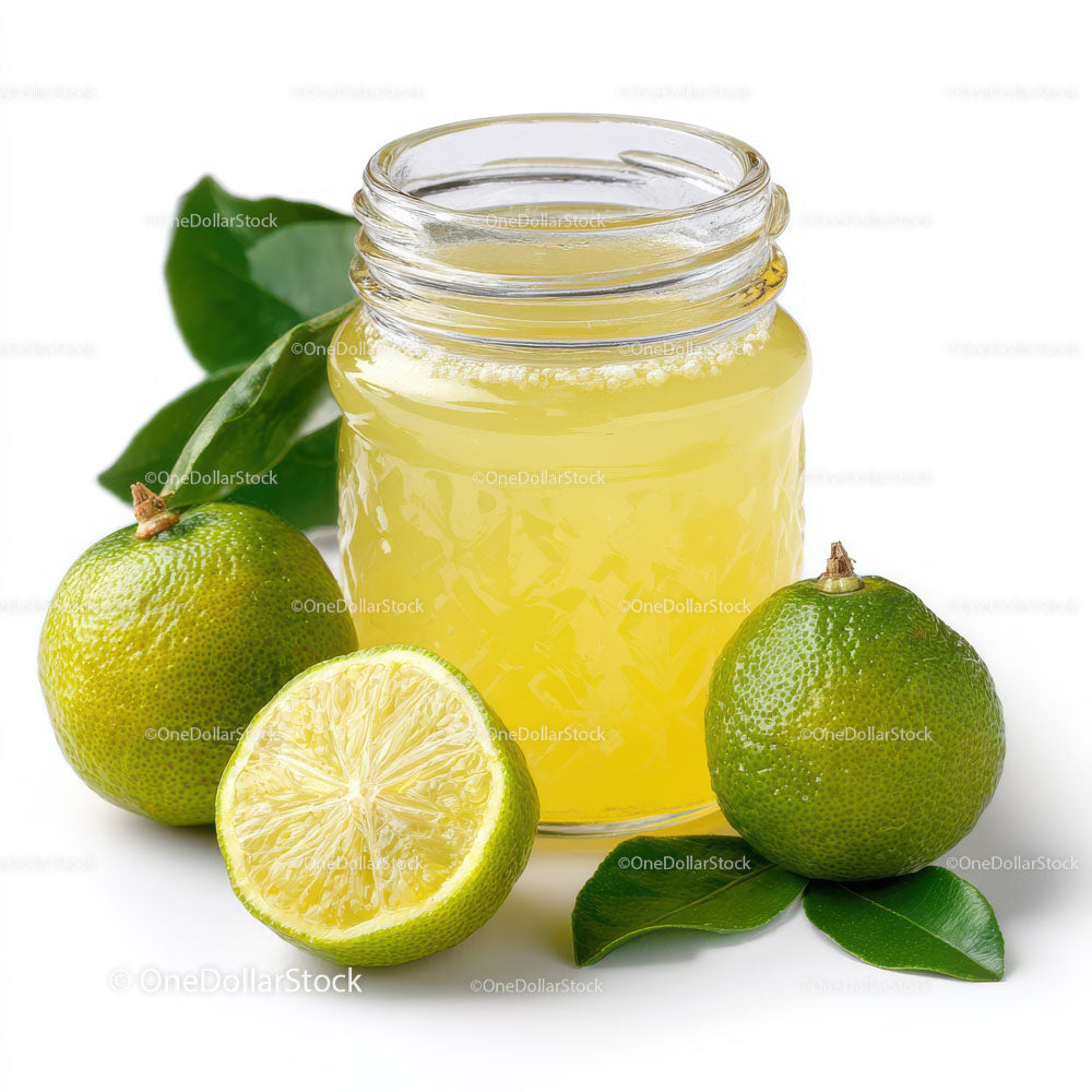 Refreshing Lime Juice in a Jar with Fresh Limes