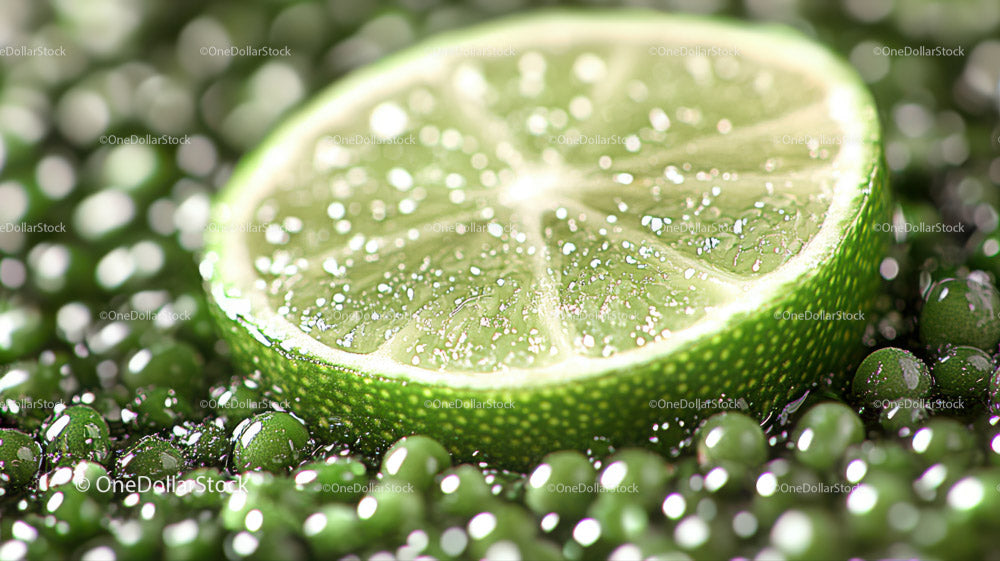 Fresh Lime Slice with Juicy Green Citrus and Crisp Texture